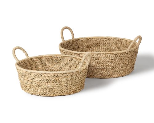 Alternative view of Mercana Ayanna Set of 2 Deep Nesting Seagrass Baskets w/ Handles