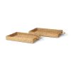 Mercana Hona Set of 2 Large Recatangular Nesting Water Hyacinth Trays