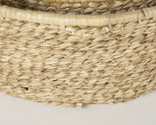 Mercana Ayanna Set of 2 Deep Nesting Seagrass Baskets w/ Handles - Image 9