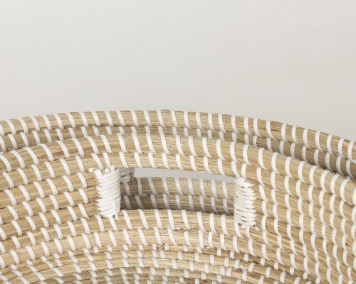 Mercana Kalama Set of 2 Large Round Seagrass Trays w/ Handles - Image 6