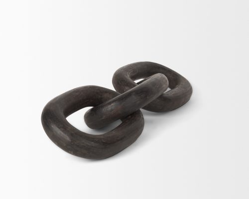 Mercana Tayla Large Black-Brown Wood Chain Link - Image 4