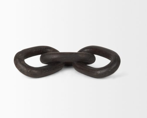 Mercana Tayla Large Black-Brown Wood Chain Link - Image 5