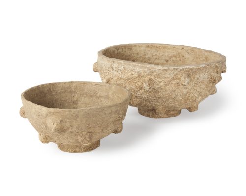 Alternative view of Mercana Sonam Set of 2 Beige Paper Mache Spiked Bowls