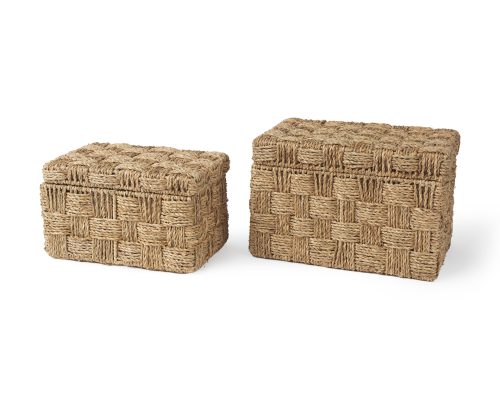 Alternative view of Mercana Hanalei Set of 2 Seagrass Boxes with Lids