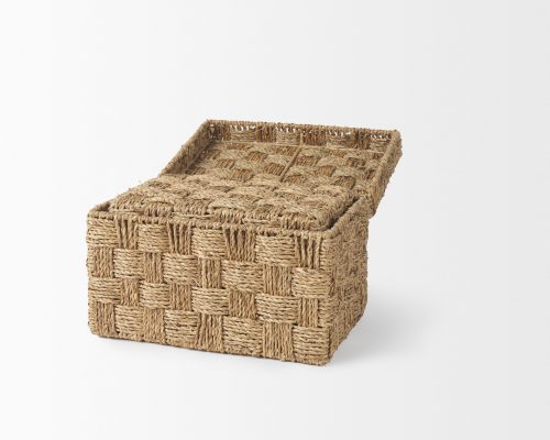 Mercana Hanalei Set of 2 Seagrass Boxes with Lids - Image 7