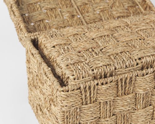 Mercana Hanalei Set of 2 Seagrass Boxes with Lids - Image 10