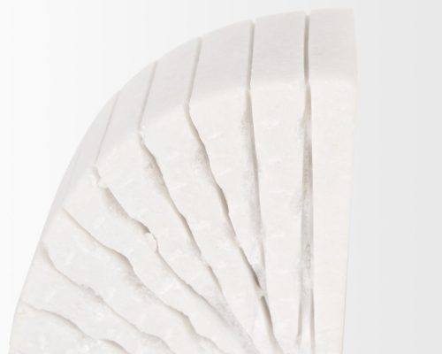 Mercana Stept White Marble Bookends w/rough carving (set of 2) - Image 7