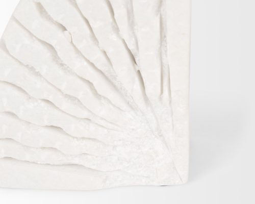 Mercana Stept White Marble Bookends w/rough carving (set of 2) - Image 8