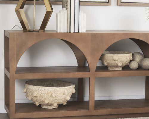Mercana Sonam Set of 2 Beige Paper Mache Spiked Bowls - Image 3