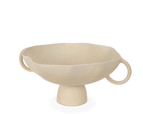 Alternative view of Mercana Radka Beige Textured Large Metal Decorative Bowl
