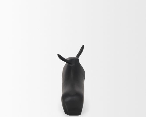 Mercana Radu Small Matte Black Metal Bull Decorative Object - Image 7