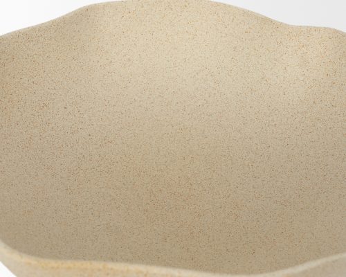Mercana Radka Beige Textured Large Metal Decorative Bowl - Image 8