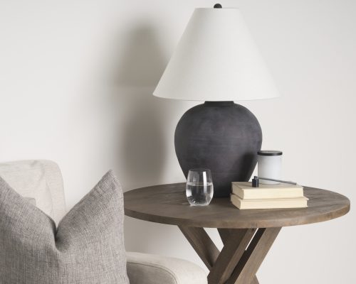 Mercana Marvin Black Ceramic Table Lamp