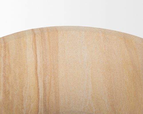 Mercana Ramira Beige Sandstone Decorative Pedestal Bowl - Image 4