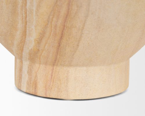 Mercana Ramira Beige Sandstone Decorative Pedestal Bowl - Image 7