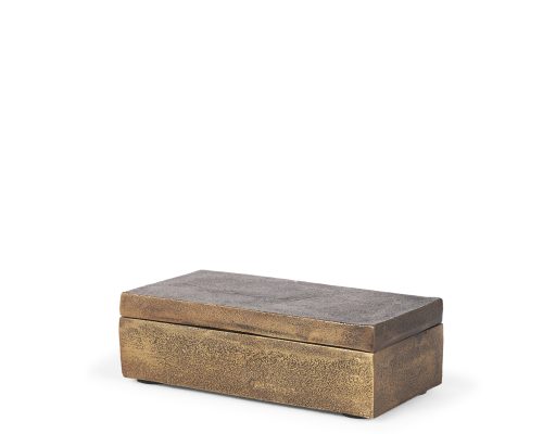 Alternative view of Mercana Porschia Small Antiqued Gold Metal Decorative Box