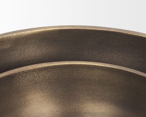 Mercana Tomiko Decorative Brass Finished Cast Aluminum Round Bowls - Image 6