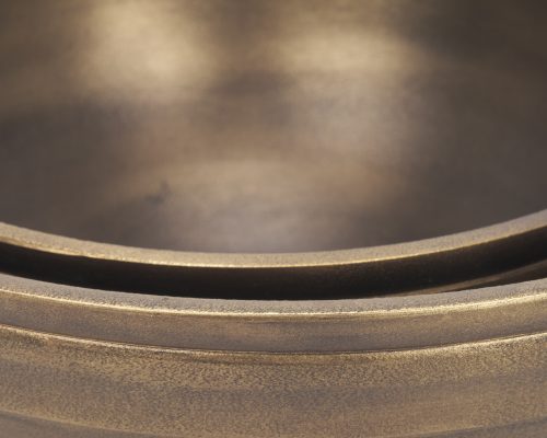Mercana Tomiko Decorative Brass Finished Cast Aluminum Round Bowls - Image 7