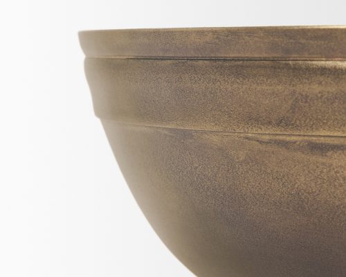 Mercana Tomiko Decorative Brass Finished Cast Aluminum Round Bowls - Image 8