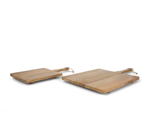 Alternative view of Mercana Khana Natural Solid Wood Square Serving Boards