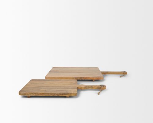 Mercana Khana Natural Solid Wood Square Serving Boards - Image 3