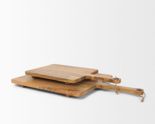 Mercana Khana Natural Solid Wood Square Serving Boards - Image 4