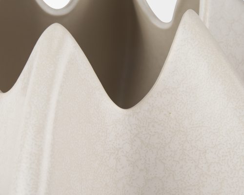 Mercana Ulrich Sculptural Cream Glazed Ceramic Vase - Image 8