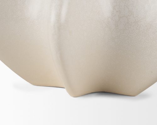 Mercana Ulrich Sculptural Cream Glazed Ceramic Vase - Image 10