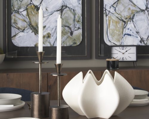 Mercana Ulrich Sculptural Cream Glazed Ceramic Vase - Image 3