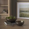 Mercana Tomiko Decorative Brass Finished Cast Aluminum Round Bowls