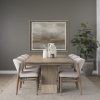 Mercana Shivon 84" Rectangular Light Brown Mango Wood W/ Travertine Dining Table