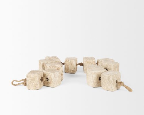 Mercana Mala Beige Paper Mache Cube Garland - Image 6
