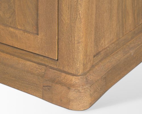 Mercana Baron Light Brown Solid Wood w/ Gunmetal Knobs 2-Door Accent Cabinet - Image 12