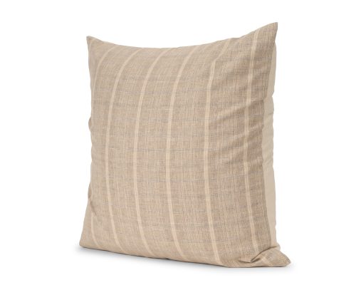 Alternative view of Mercana Jensen Beige and Gray Plaid Cotton-Linen Decorative Square Pillow Cover