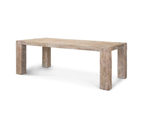 Alternative view of Mercana McArthur 84" Whitewash Reclaimed Wood Dining Table