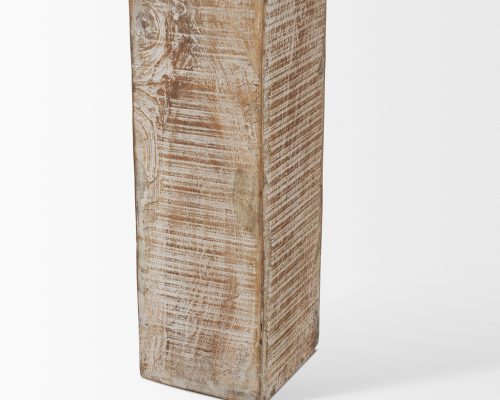 Mercana McArthur 84" Whitewash Reclaimed Wood Dining Table - Image 9