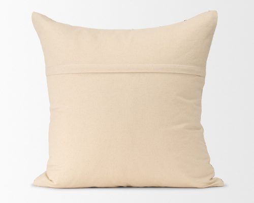 Mercana Jaela Beige and Black Striped Checkered Decorative Pillow Cover - Image 4