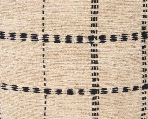 Mercana Jaela Beige and Black Striped Checkered Decorative Pillow Cover - Image 7