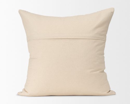 Mercana Jaxon Beige and Black Striped Cotton-Linen Decorative Square Pillow Cover - Image 7