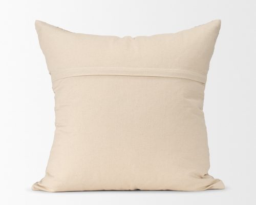 Mercana Jeren Beige Checker Textured Cotton-Linen Decorative Square Pillow Cover - Image 4