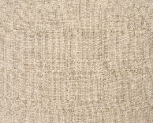 Mercana Jeren Beige Checker Textured Cotton-Linen Decorative Square Pillow Cover - Image 6