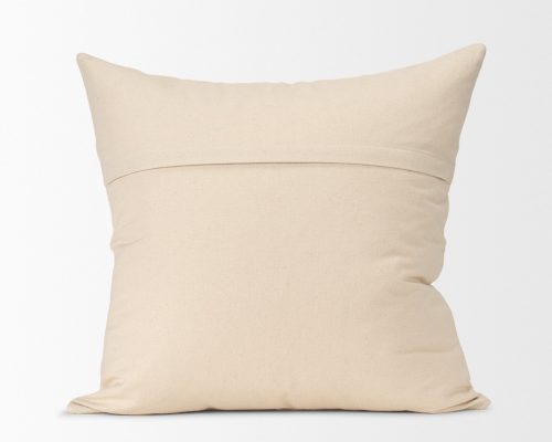 Mercana Jenner Cream Cotton-Linen Blend Decorative Square Pillow Cover - Image 4