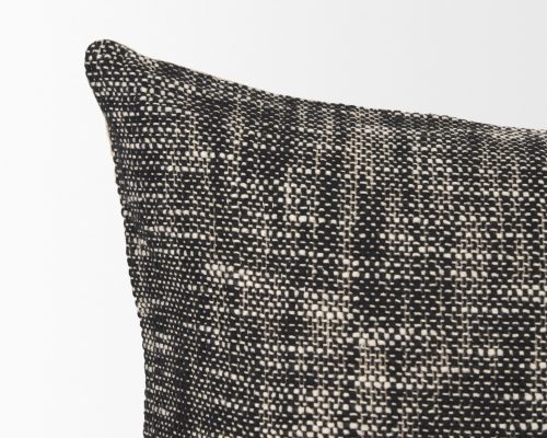 Mercana Jalia Cream and Black Cotton Decorative Lumbar Pillow Cover - Image 5