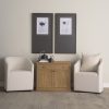 Mercana Baron Light Brown Solid Wood w/ Gunmetal Knobs 2-Door Accent Cabinet