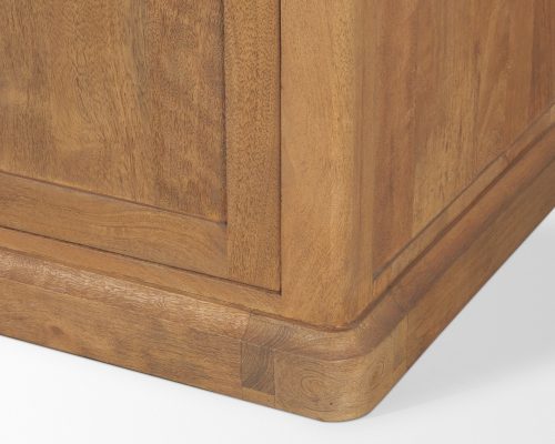 Mercana Baron Light Brown Solid Wood w/ Antiqued Brass Knobs 3-Drawer 6-Door Sideboard - Image 13