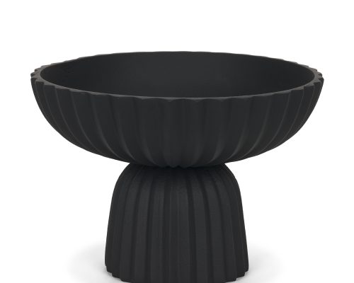 Alternative view of Mercana Ciaran Smooth Fluted Matte Black Metal Decorative Bowl
