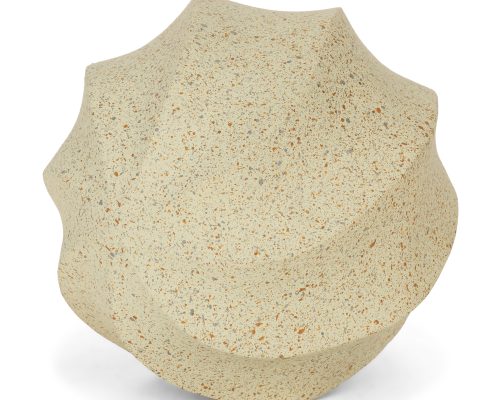 Alternative view of Mercana Imani Large Sculptural Textured Beige Metal Decorative Orb Object