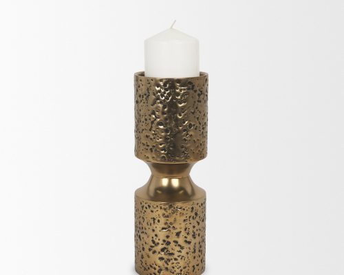 Mercana Akira Small Metal Pillar Candle Holder - Image 3