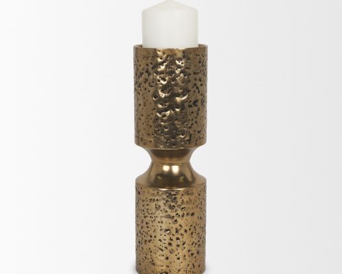 Mercana Akira Large Metal Pillar Candle Holder - Image 3