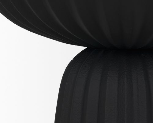 Mercana Ciaran Smooth Fluted Matte Black Metal Decorative Bowl - Image 7